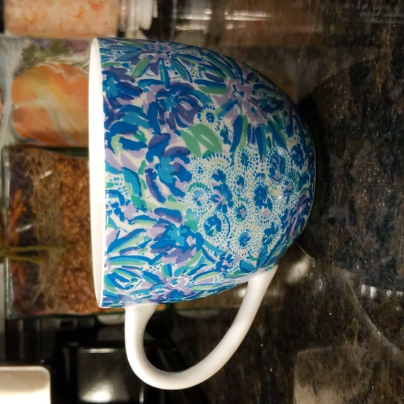 Lilly Pulitzer Lion Coffee Tea Mug Blue Purple Green - Picture 3 of 6
